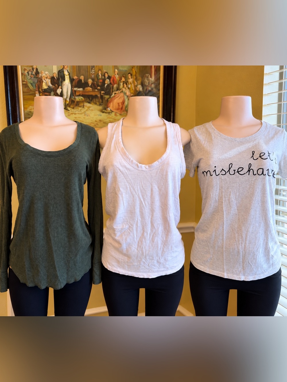 Ribbed Thermal, Tank Top and Graphic Printed T-Shirt Bundle